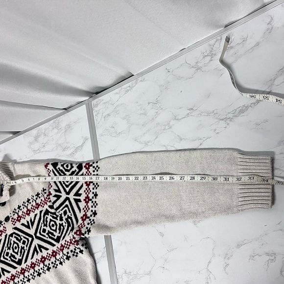 Chaps Fair Isle Nordic Cotton Pullover Mens XL Mock Neck Sweater Apres Chalet - Picture 16 of 16